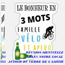 REUNION DU CLUB CYCLOS LE 07/11/2025 17H30